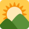 Sunrise Over Mountains emoji on Twitter